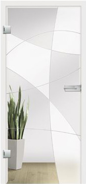 Nubia grooved design on clear glass
